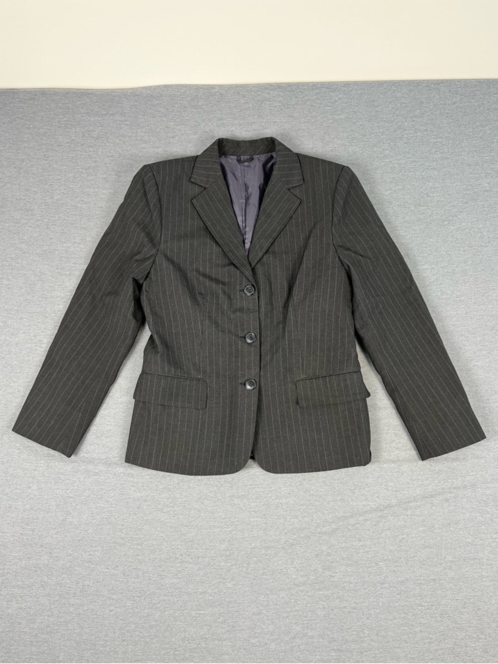 Giorgio Armani Charcoal Pinstripe Blazer